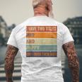 I Have Two Titles Dad And Pappy Grandpa Fathers Day Men's T-shirt Back Print Gifts for Old Men