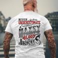 Never Underestimate Maxey Family Name Men's T-shirt Back Print Gifts for Old Men