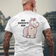Unicorn Nur Verrückte Hier By Nici T-Shirt mit Rückendruck Geschenke für alte Männer
