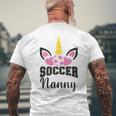 Unicorn Soccer Nanny Magic Father's Day Surprise Men's T-shirt Back Print Gifts for Old Men