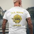 Us Navy Diver Mens Back Print T-shirt Gifts for Old Men