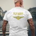 Us Navy Original Fly Navy Mens Back Print T-shirt Gifts for Old Men