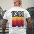 Vintage 80S Style 1981 T-Shirt mit Rückendruck Geschenke für alte Männer