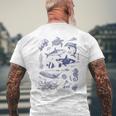 Vintage 90S Tattoo Sea Animal Men's T-shirt Back Print Gifts for Old Men