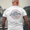 Vintage America Land Of The Free Because Of The Brave Men's T-shirt Back Print Gifts for Old Men