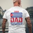Vintage Cuban Dad Cuba Flag For Father's Day Mens Back Print T-shirt Gifts for Old Men