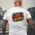 Vintage Deutsch Banner Fan Deutschland Flagge Retro Kunst T-Shirt mit Rückendruck Geschenke für alte Männer