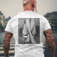 Vintage Fishnet Stockings Sexy Legs Feet Fetish Men's T-shirt Back Print Gifts for Old Men