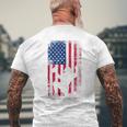 Vintage Football American Flag For Dad And Father's Day Men's T-shirt Back Print Gifts for Old Men