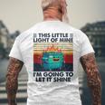 Vintage This Little Light-Of Mine Lil Dumpster Fire Men's T-shirt Back Print Gifts for Old Men