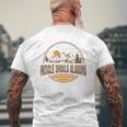 Vintage Muscle Shoals Alabama Mountain Hiking Souvenir Print Mens Back Print T-shirt Gifts for Old Men