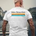 Vintage New Braunfels Tx Texas Usa Retro Men's T-shirt Back Print Gifts for Old Men