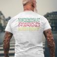 Vintage Reggae Energy Caribbean Love Rasta Roots Reggae Men's T-shirt Back Print Gifts for Old Men
