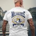 Vintage Retro Milwaukee Baseball Men's T-shirt Back Print Gifts for Old Men