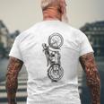 Vintage Retro MotorcycleMen's T-shirt Back Print Gifts for Old Men