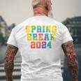 Vintage Spring Break 2024 Beach Week Group Vacation Men's T-shirt Back Print Gifts for Old Men