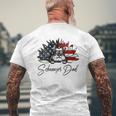Vintage Usa Best Schnauzer Dad Ever American Flag Mens Back Print T-shirt Gifts for Old Men