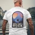 Wait I See A Rock Geology Geologist Men's T-shirt Back Print Gifts for Old Men