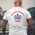 We Want Moshiach Now Messiah Chabad Lubavitch Rebbe Jewish Men's T-shirt Back Print Gifts for Old Men