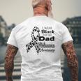 I Wear Black For My Dad Melanoma Awareness Mens Back Print T-shirt Gifts for Old Men