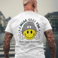 I Wear Gray For Brain Cancer Awareness Brain Tumor Family Men's T-shirt Back Print Gifts for Old Men