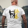 Wing Chun Kanji Kung Tsun Fu Martial Arts Fighterintage T-Shirt mit Rückendruck Geschenke für alte Männer