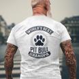 World's Best Pit Bull Grandpa Mens Back Print T-shirt Gifts for Old Men