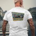 Ww2 Vintage Aviator Airplane Aircraft Pilot P40 Warhawk Mens Back Print T-shirt Gifts for Old Men