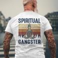 Yoga Girls Spiritual Gangsters Vintage Yoga Lover Men's T-shirt Back Print Gifts for Old Men