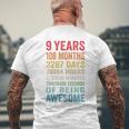 Youth 9Th Birthday 9 Years Old Vintage Retro 108 Months Men's T-shirt Back Print Gifts for Old Men