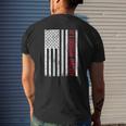 1 Doggie Daddy Father's Day American Flag Mens Back Print T-shirt Gifts for Him