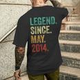 10 Years Old Legend Since May 2014 10Th Birthday Men's T-shirt Back Print Gifts for Him
