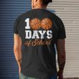 100 Days Of School For 100Th Day Basketball Student Teacher Men's T-shirt Back Print Gifts for Him
