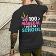 100Th Day Of Kindergarten For Girls 100 Magical Days Unicorn Men's T-shirt Back Print Gifts for Him