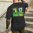 17 Year Old Boy DinosaurRex Awesome Since 2007 Birthday Men's T-shirt Back Print Gifts for Him