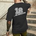 18 Na Endlich 18Th Birthday T-Shirt mit Rückendruck Geschenke für Ihn