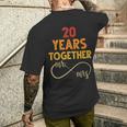 20 Años Juntos Sr & Señora Pareja Coincidencia 20 Aniversario Camiseta Hombre Estampado Espalda Regalos para él