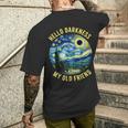 2024 Solar Eclipse Hello Darkness My Old Friend Starry Night Men's T-shirt Back Print Gifts for Him