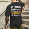 30 Jahre Im Dienst Legend Auf Dem Geränste Service Anniversary T-Shirt mit Rückendruck Geschenke für Ihn