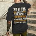 30 Years Of Service 30 Years Of Work Men's T-shirt Back Print Gifts for Him