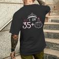 I Am 35 Plus 1 Middle Finger 36Th Women's Birthday Men's T-shirt Back Print Gifts for Him