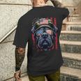 4 Juli Cane Corso Usa Flagge Papaater Amerika Männer Jungen T-Shirt mit Rückendruck Geschenke für Ihn