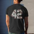42 Baseball Jersey Number 42 Retro Vintage T-Shirt Mens Back Print T-shirt Gifts for Him