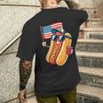 4Th Of July Hotdog Fourth Of July Patriotic Usa Flag Men's T-shirt Back Print Gifts for Him