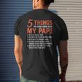 5 Things You Should Know About My Papi Father's Day Mens Back Print T-shirt Gifts for Him