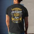 60 Years Old Legends Born In January 1963 60Th Bday Mens Back Print T-shirt Gifts for Him