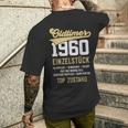 63 Jahre Oldtimer 1960 Vintage 63Rd Birthday Black T-Shirt mit Rückendruck Geschenke für Ihn