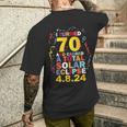 70Th Birthday Turning 70 April 8Th Total Solar Eclipse 2024 Men's T-shirt Back Print Gifts for Him