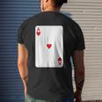 Ace Of Hearts Playing Cards Halloween Costume Deck Of Cards Mens Back Print T-shirt Gifts for Him