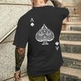 Ace Of Spades Costume Playing Card Costume Ace Spade Men's T-shirt Back Print Funny Gifts